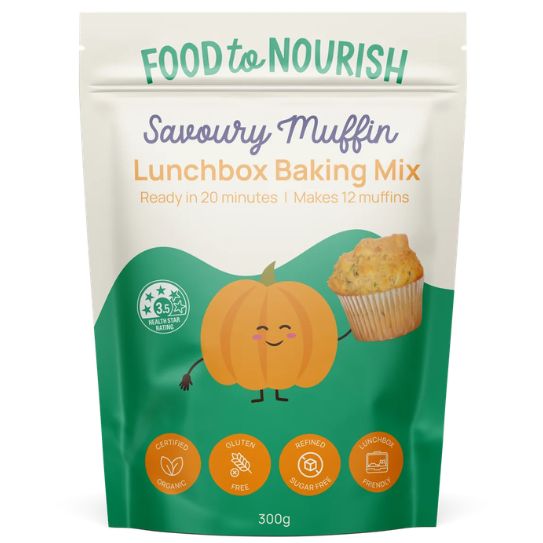 Food to Nourish Savoury Muffin Lunchbox Baking Mix 300g