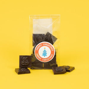 Free From Family Co Christmas Squares Dark Choc 100g