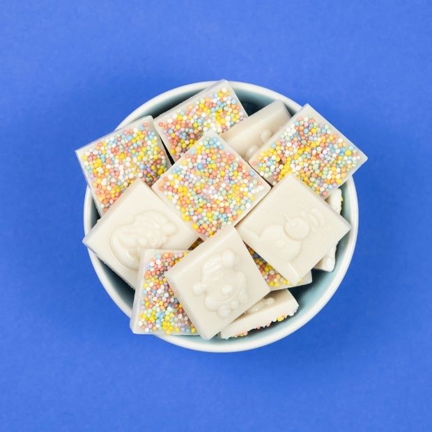 Free From Family Co Christmas Squares White Choc Sprinkles 100g