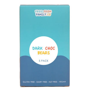 Free From Family Co Bears Dark Choc - 5 Pack - 75g