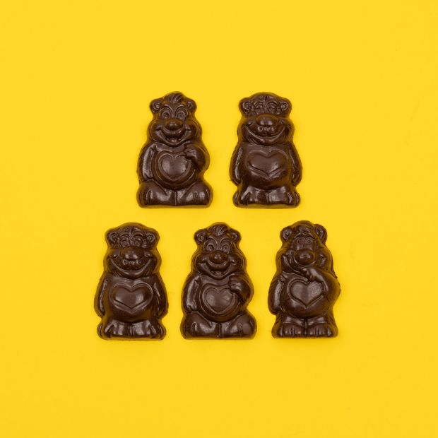 Free From Family Co Bears Dark Choc - 5 Pack - 75g