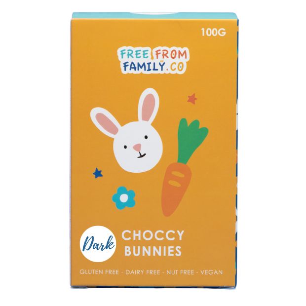 Free From Family Co Easter Bunnies Dark Choc 100g