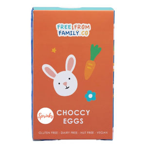 Free From Family Co Mini Easter Eggs White Choc & Sprinkles 100g