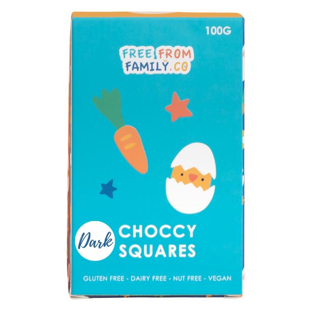 Free From Family Co Easter Squares Dark Choc 100g