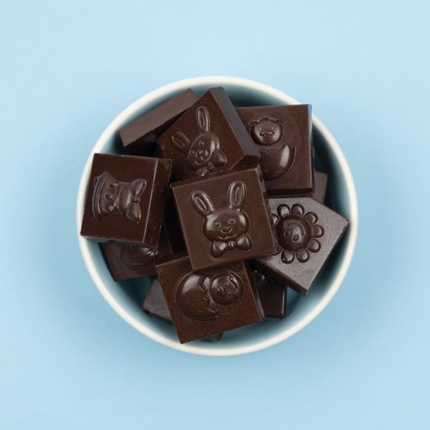 Free From Family Co Easter Squares Dark Choc 100g