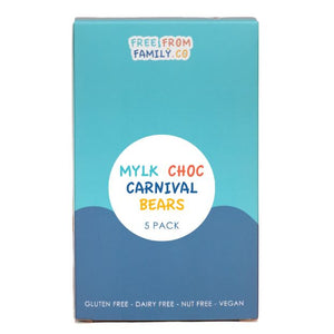 Free From Family Co Bears Mylk Choc Carnival - 5 Pack - 75g