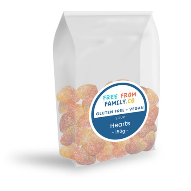 Free From Family Co Lollies Sour Peach Hearts 150g