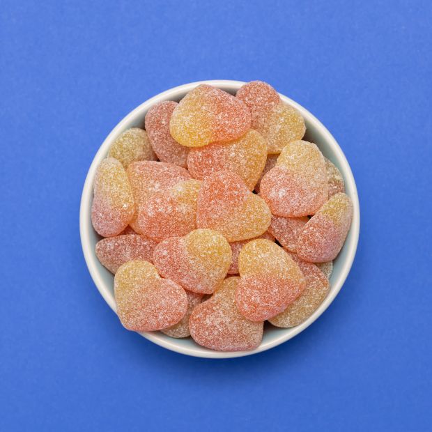 Free From Family Co Lollies Sour Peach Hearts 150g