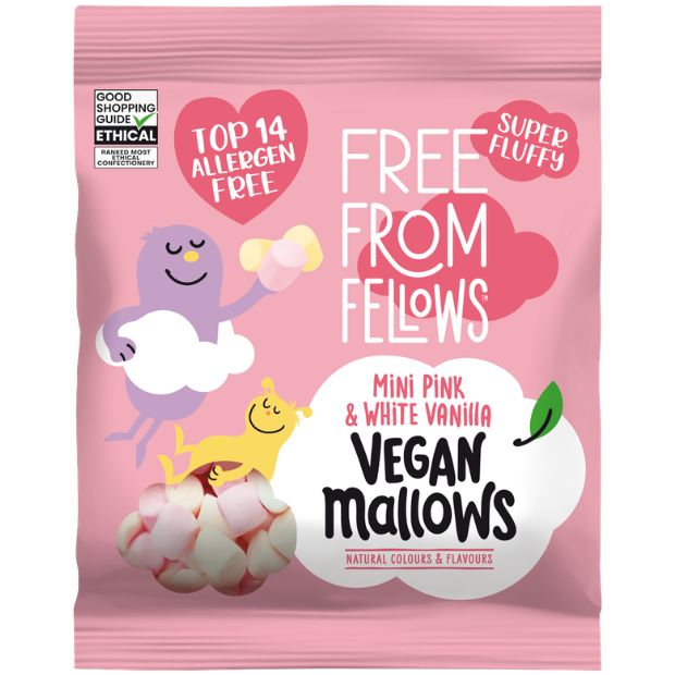 Free From Fellows Vegan Mallows Mini Pink & White 105g