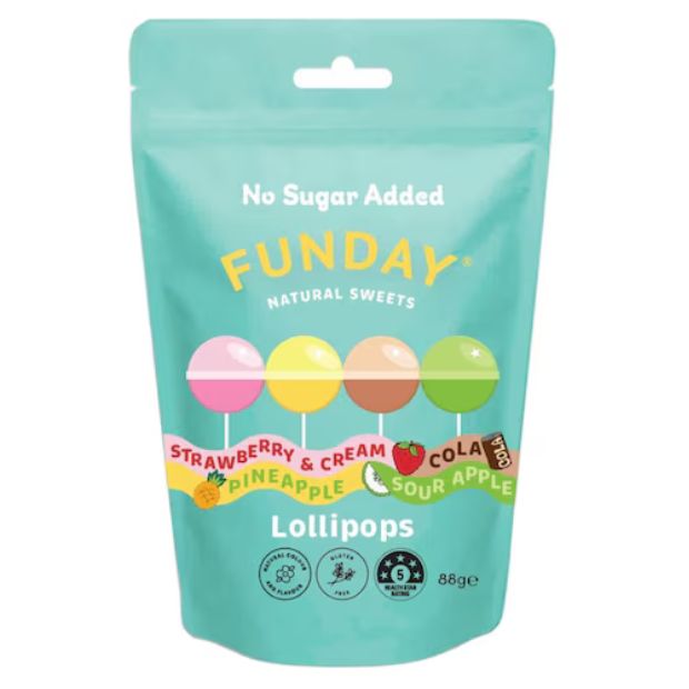Funday Lollipops Share Bag x 8 88g