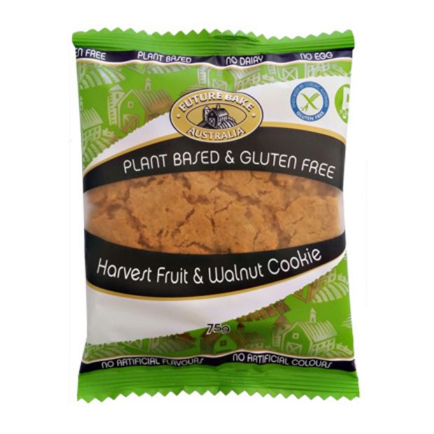 Future Bake Australia Gluten Free Cookie Fruit & Walnut 75g