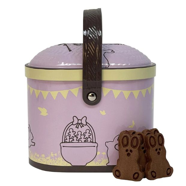 Gingerbread Folk Chocolate Gingerbread Bunny Folk Basket Cookie Tin 200g