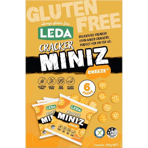 Leda Cracker Miniz Cheeze Multi 6 Pack 6 x 150g