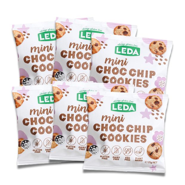 Leda Mini Choc Chip Cookies 6 Pack 150g