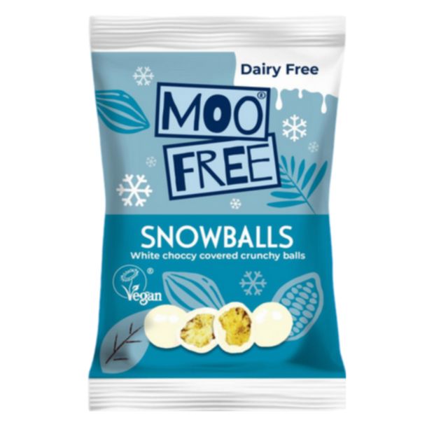 Moo Free White Choccy Snowballs 35g