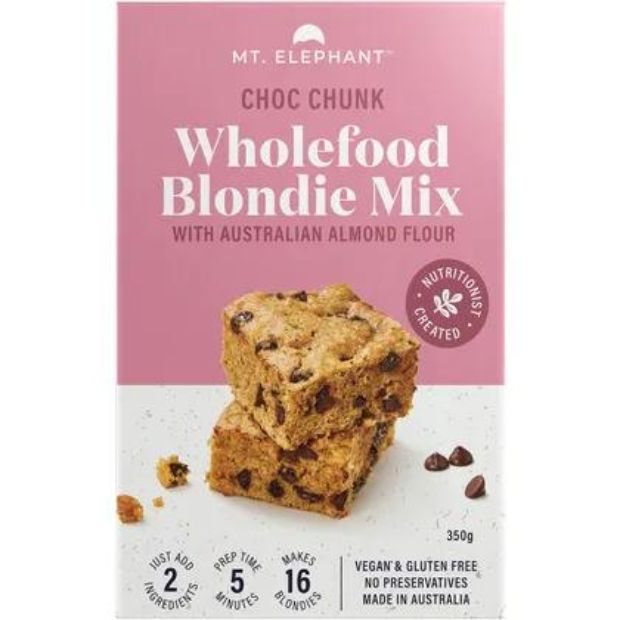 Mt Elephant Wholefood Blondie Mix Choc Chunk 350g