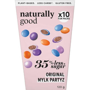 Naturally Good Original Mylk Chocolate Partyz Fun Packs x 10 120g