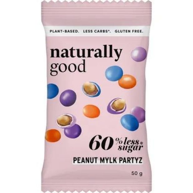 Naturally Good Peanut Mylk Chocolate Partyz x 50g **BEST BEFORE DATE - 30/07/24**