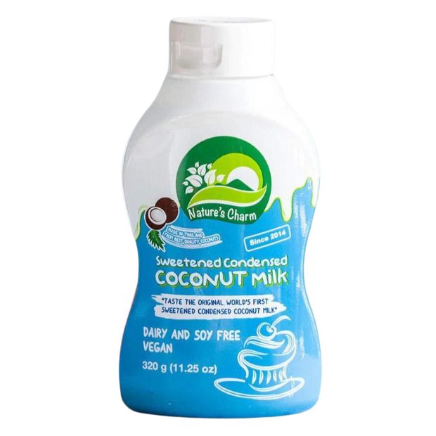 Natures Charm Sweetened Condensed Coconut Milk SQUEEZY 320g **BEST BEFORE DATE 23/05/24**