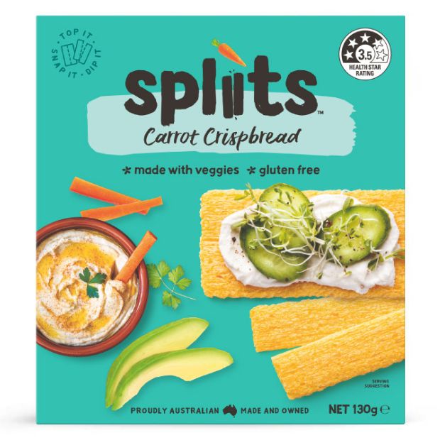 Orgran Spliits Carrot Crispbread 130g