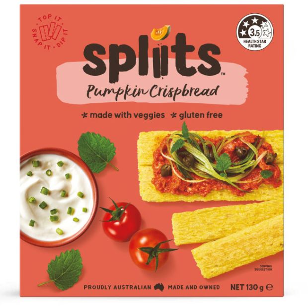 Orgran Spliits Pumpkin Crispbread 130g