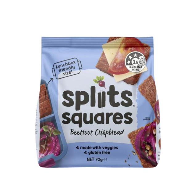 Orgran Spliits Squares Beetroot Crispbread 70g