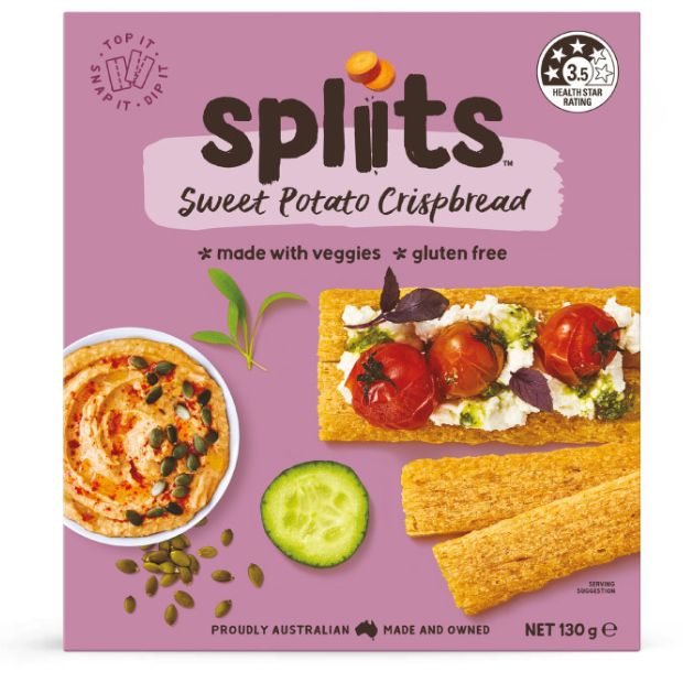 Orgran Spliits Sweet Potato Crispbread 130g