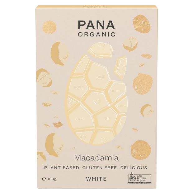 Pana Organic Easter Egg Bar White Macadamia 100g