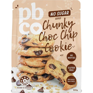 PBCO Chuncky Choc Chip Cookie Mix No Sugar Added 320g