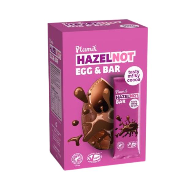 Plamil Hazelnot Milky Style Chocolate Egg & Bar 125g