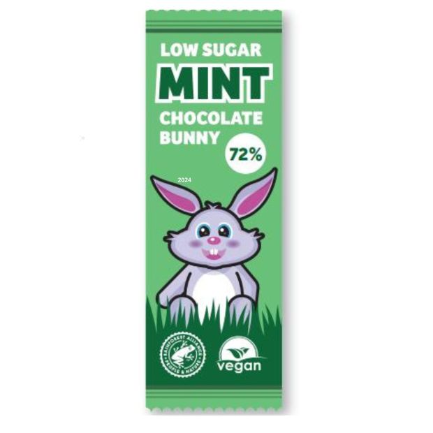 Plamil Low Sugar Mint Chocolate Bunny Bar 25g