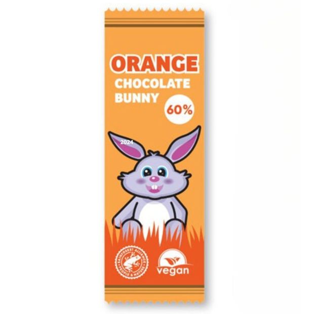 Plamil Orange Dark Chocolate Bunny Bar 25g