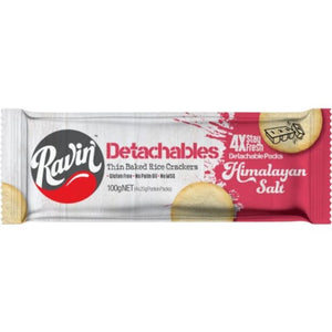 Ravin Detachables Rice Crackers Himalayan Salt 100g