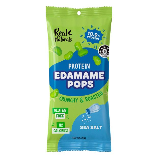 Real Naturals Protein Edamame Pops Sea Salt 26g
