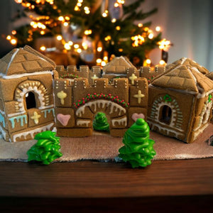 Red Brick House Gingerbread Cookie Cutters - Cobblestone Castle Baby