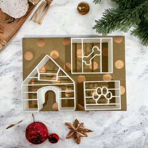 Red Brick House Gingerbread Cookie Cutters - Dog House