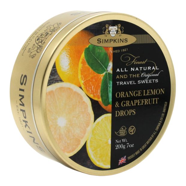 Simpkins Orange Lemon & Grapefruit Drops 200g
