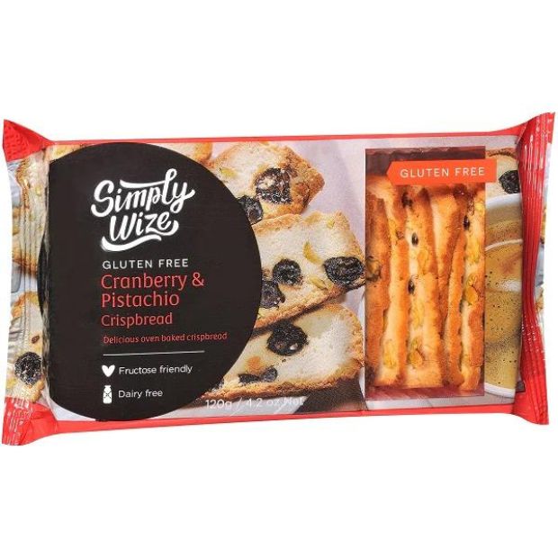 Simply Wize Cranberry & Pistachio Crispbread 120g