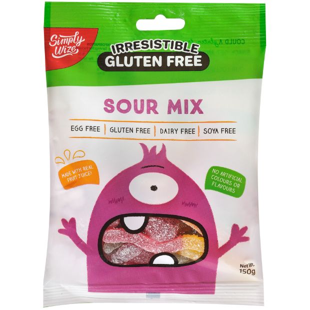 Simply Wize Irresistible Gluten Free Sour Mix 150g