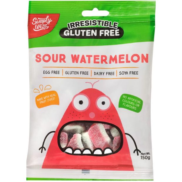 Simply Wize Irresistible Gluten Free Sour Watermelon 150g