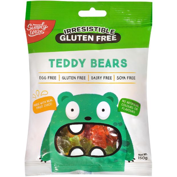 Simply Wize Irresistible Gluten Free Teddy Bears 150g