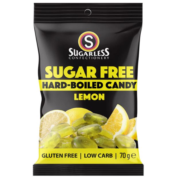 Sugarless Confectionery Hard Boiled Candy Lemon 70g