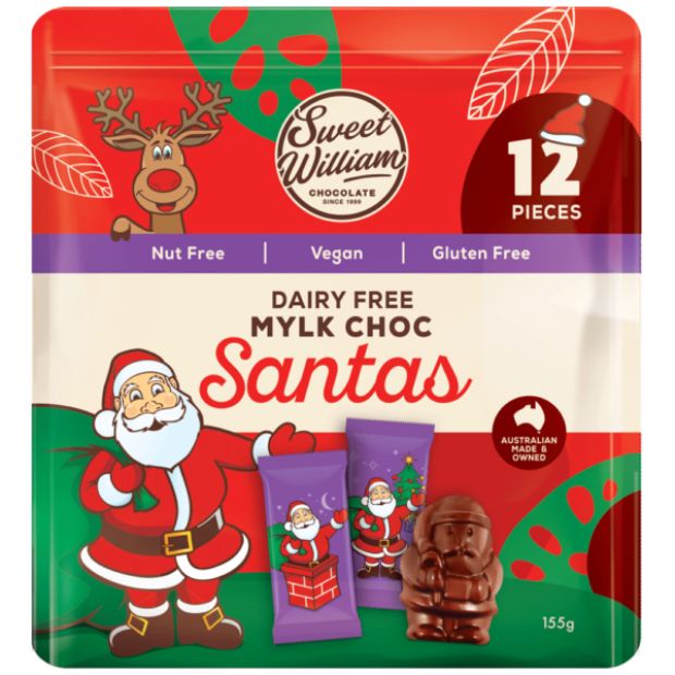 Sweet William Chocolate Santas 155g