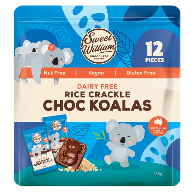 Sweet William Rice Crackle Chocolate Koalas 180g