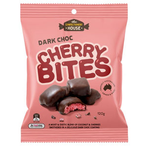 The Confectionery House Dark Choc Cherry Bites 120g **BEST BEFORE DATE - 11/07/24**
