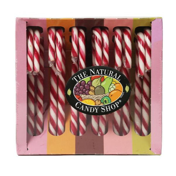 The Natural Candy Shop Strawberry Candy Canes 170g Happy Tummies Pty Ltd