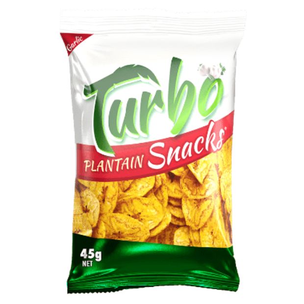 Turbo Snacks Plantain Garlic 45g