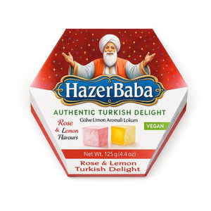 Hazer Baba Turkish Delight Rose & Lemon 125g