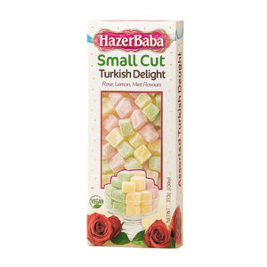 Hazer Baba Turkish Delight Small Cut Rose, Lemon & Mint 350g