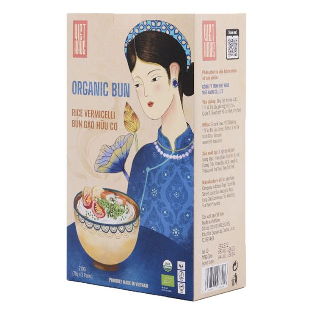 Viet Haus Organic Bun Rice Vermicelli 210g